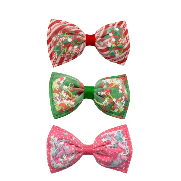 **READY TO SHIP** PRE-FILLED/PRE-TIED SHAKER BOW-A Very PINK Christmas!