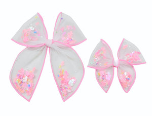 **PREORDER** Choose Size-PRE-FILLED/PRE-TIED SHAKER BOW-Princess Party