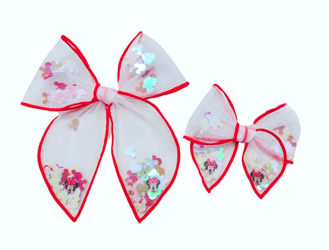 **PREORDER** Choose Size PRE-FILLED/PRE-TIED SHAKER BOW-Minnie