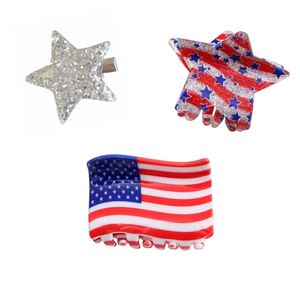 **READY TO SHIP!** Choose Style-Patriotic Clips