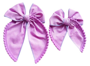 (PREORDER) CHOOSE SIZE**-PRE-TIED SURGED POM POM Bows