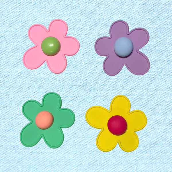 **READY TO SHIP** Choose Color-Flower Snap Clips