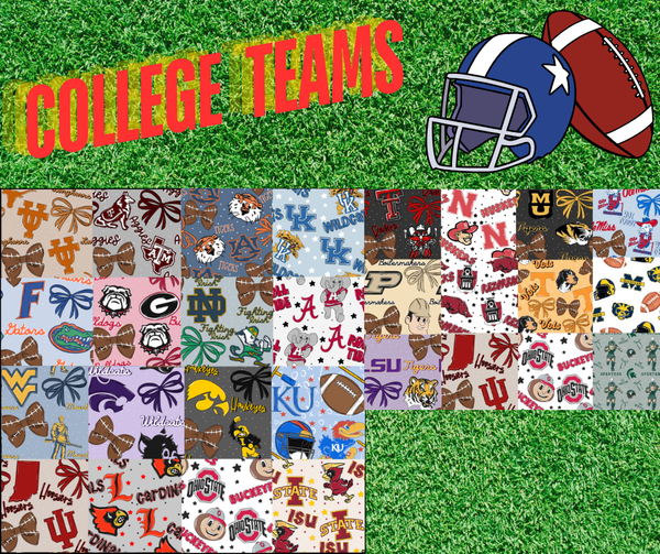 (PREORDER HAIR ACCESSORIES-STYLE 1C) COLLEGE Football Bow Teams-You Choose Team and Style