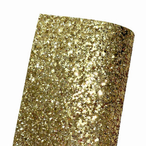 NEW! Gold Chunky Glitter Fabric w/ Felt Backing