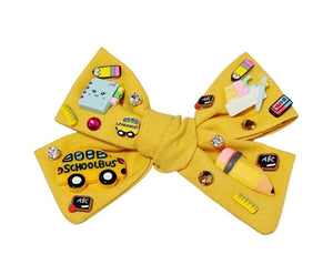 (PREORDER) PRE-TIED BOW-Yellow School