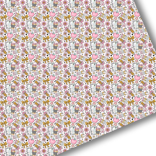 Pink ABC Premium Faux Leather