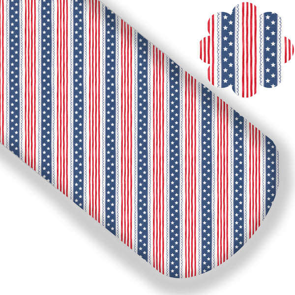 Stars and Stripes Scallop Premium Faux Leather