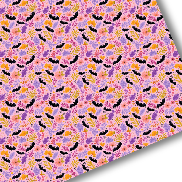 Floral Bats Premium Faux Leather