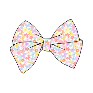 (PREORDER) PRE-TIED BOW-Butterflies and Blooms