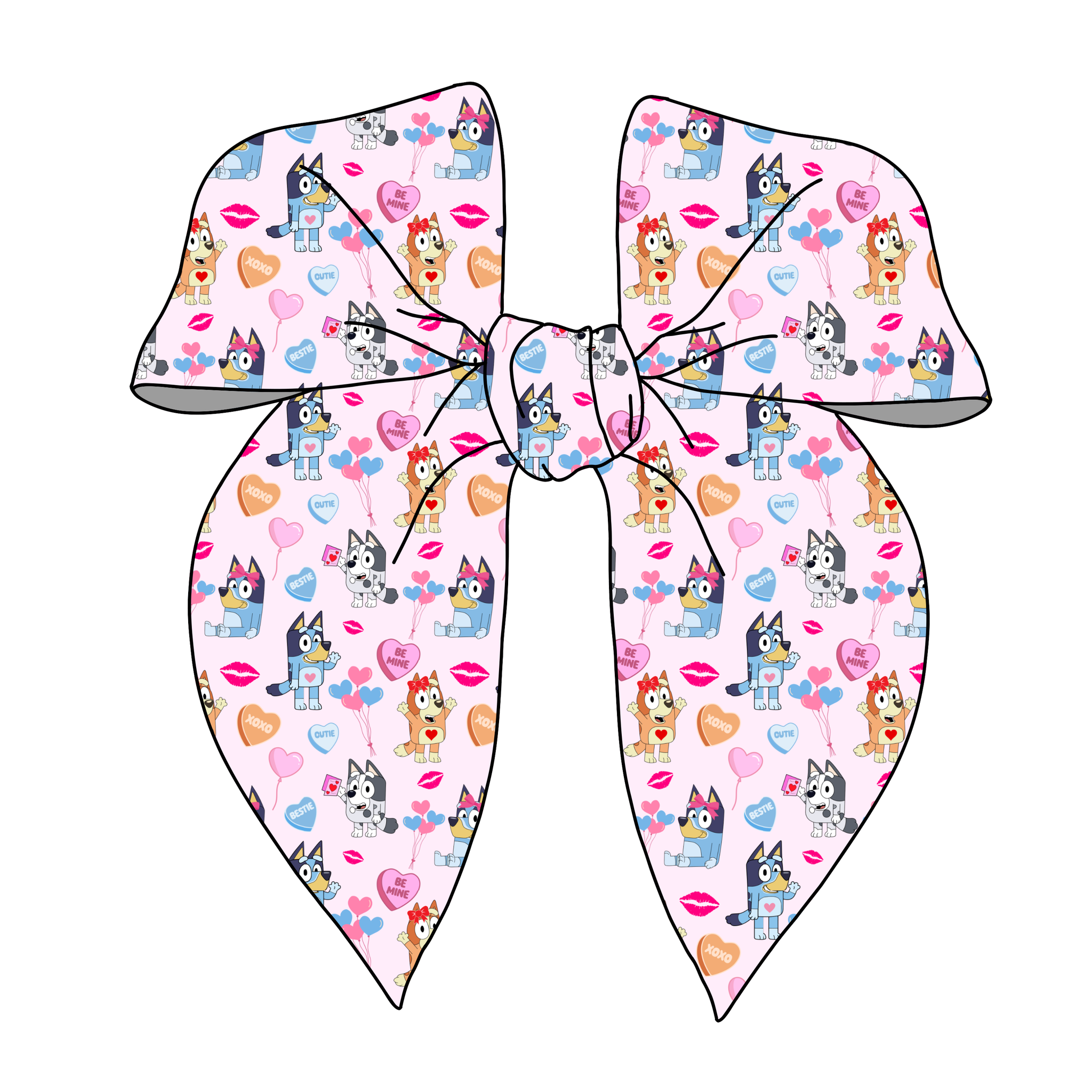 (PREORDER) PRE-TIED SURGED EDGE BOW-Be Mine Pups