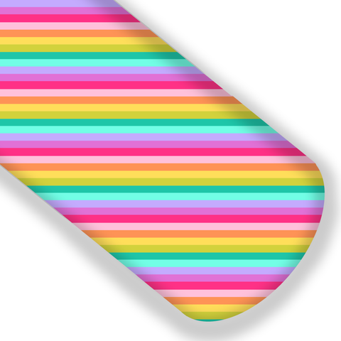 **READY TO SHIP!** Bright Rainbow Stripes Premium Faux Leather
