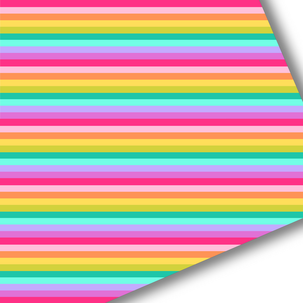 **READY TO SHIP!** Bright Rainbow Stripes Premium Faux Leather