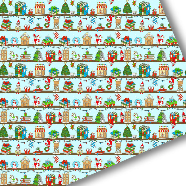 Blue Elf On The Shelf Christmas Premium Faux Leather