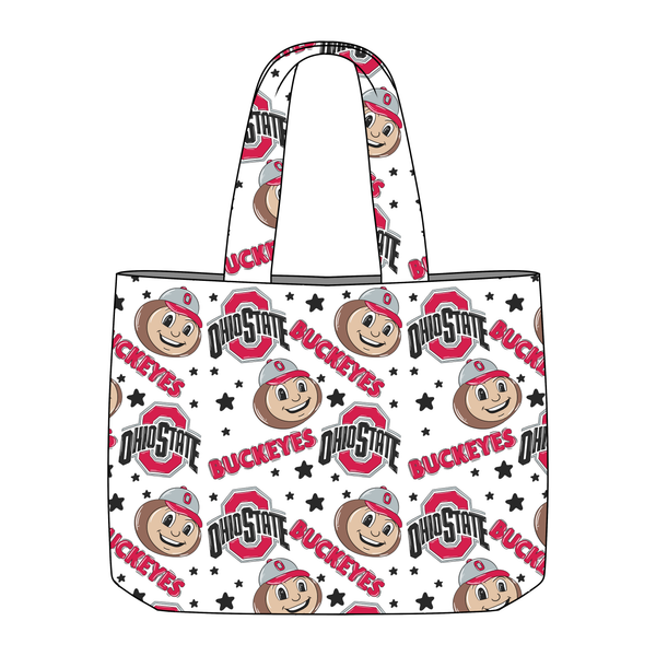 (PREORDER TOTE BAGS-STYLE TC) COLLEGE Football Bow Teams-You Choose Team and Style