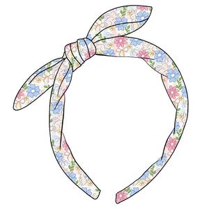 (PREORDER) KNOTTED BOW HEADBAND-Bunny Bow Floral