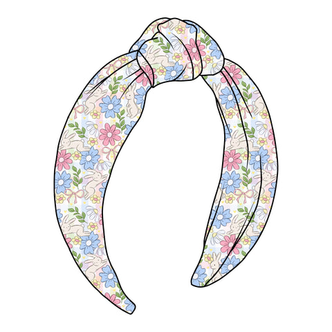 (PREORDER) TOP KNOT HEADBAND-Bunny Bow Floral