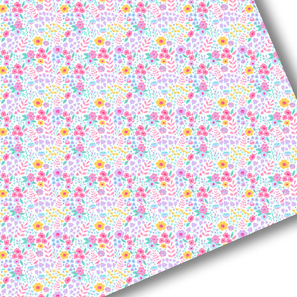 Pretty Spring Floral Premium Faux Leather