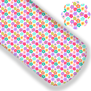 **READY TO SHIP!** Bright Rainbow Floral Premium Faux Leather