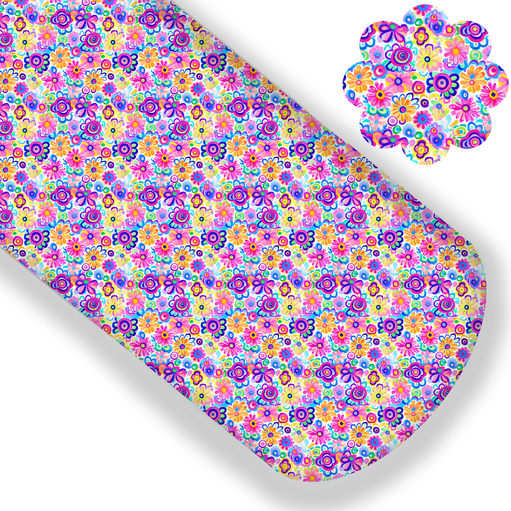 **READY TO SHIP!** Bold Summer Floral Premium Faux Leather