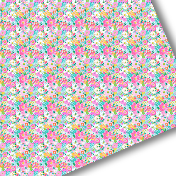 **READY TO SHIP!** Bright Tropical Floral Premium Faux Leather