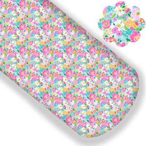 **READY TO SHIP!** Bright Tropical Floral Premium Faux Leather