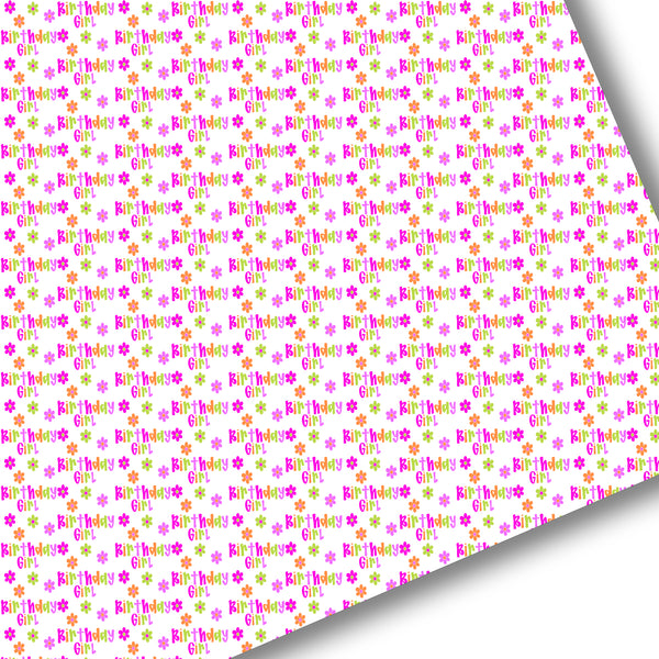 Birthday Girl Floral Premium Faux Leather