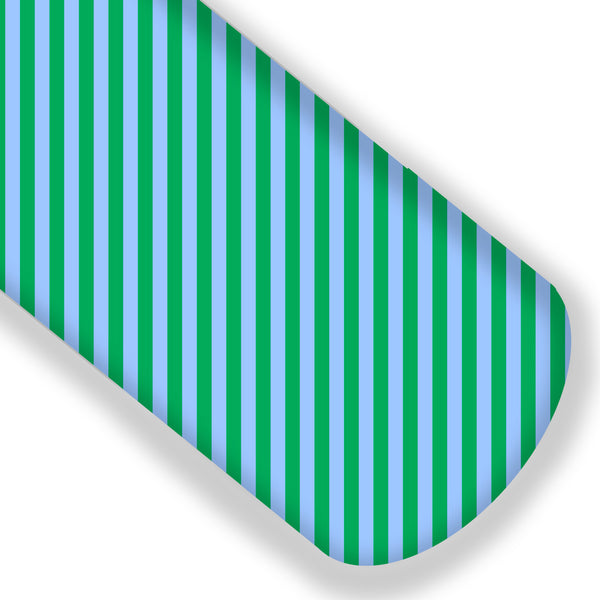 Blue/Green Bold Stripe Premium Faux Leather