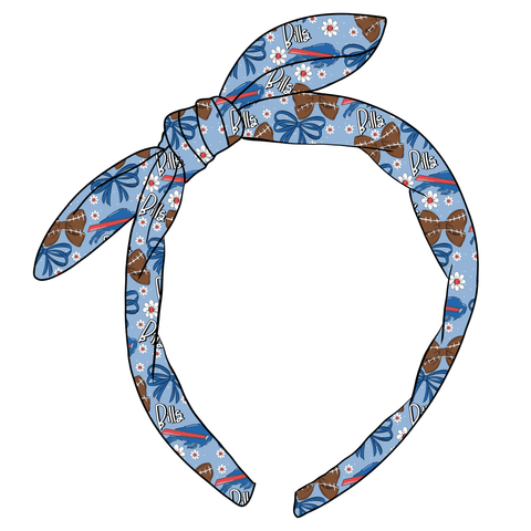 (PREORDER) KNOTTED BOW HEADBAND-NFL-Bills