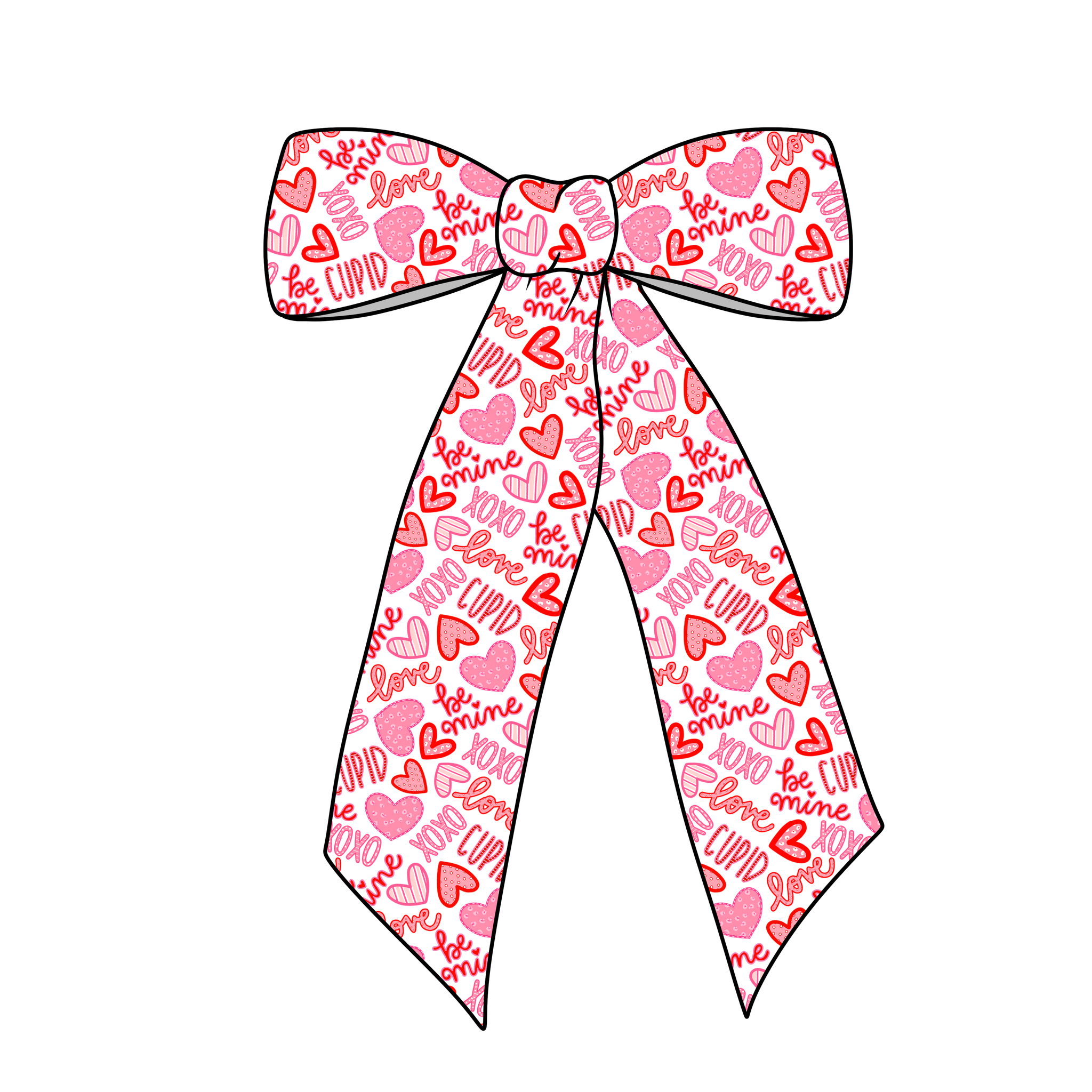 (PREORDER) PRE-TIED LONG TAILS BOW-Be Mine