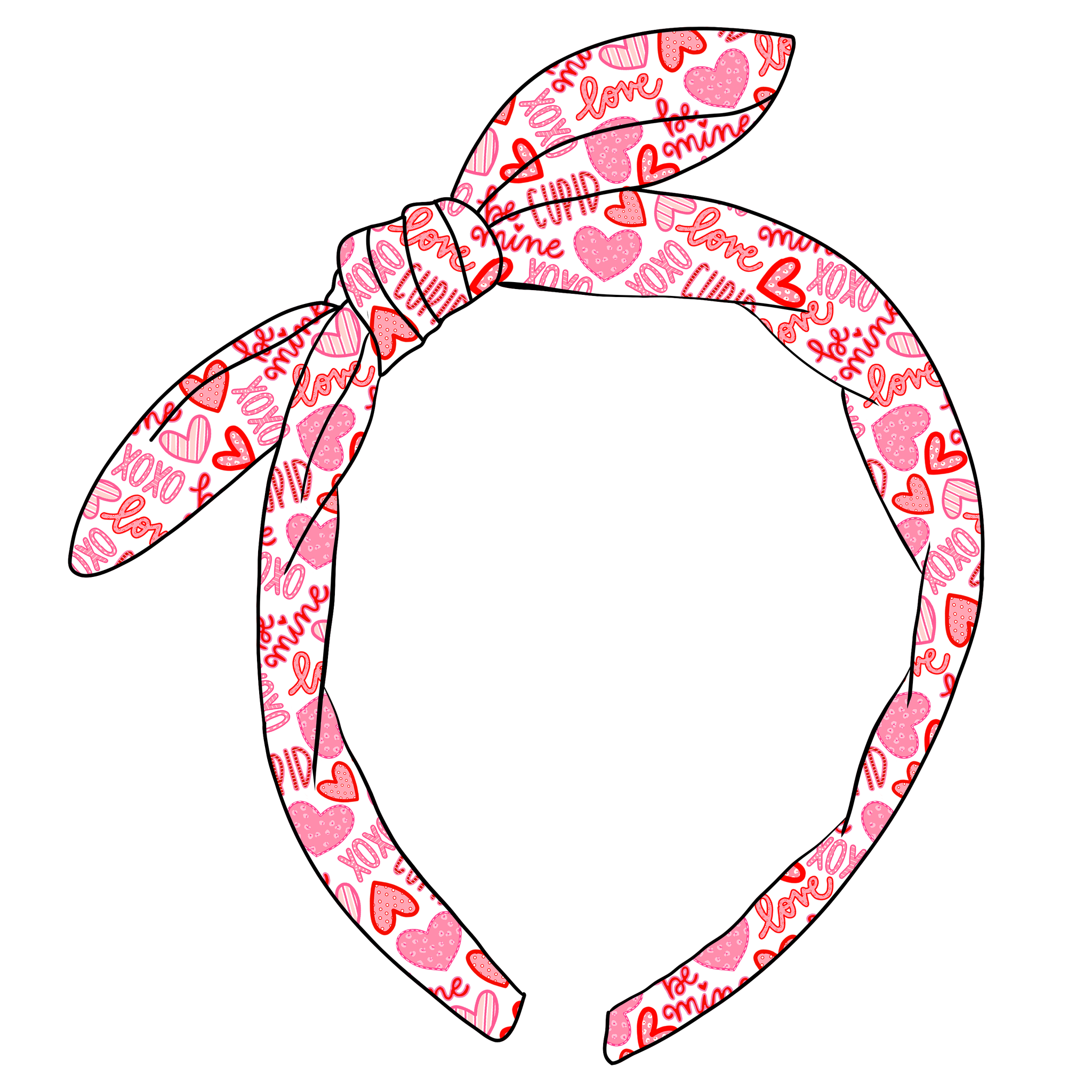 (PREORDER) KNOTTED BOW HEADBAND-Be Mine