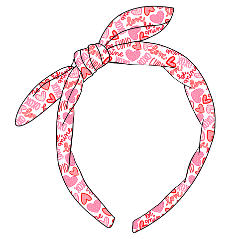 (PREORDER) KNOTTED BOW HEADBAND-Be Mine