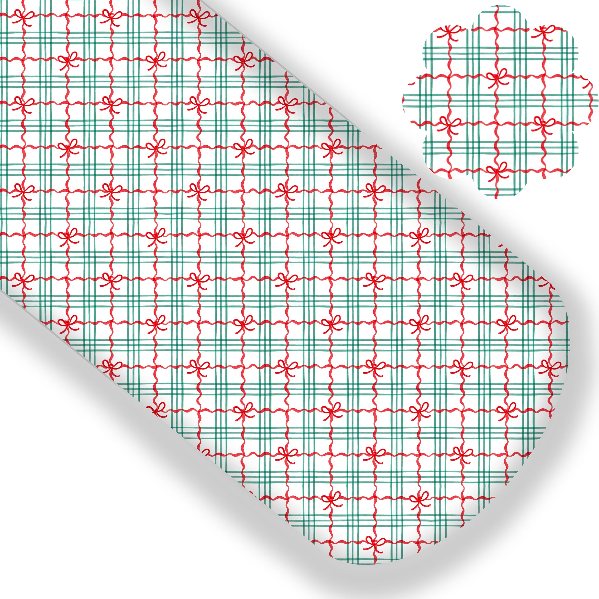 Christmas Present Plaid Premium Faux Leather