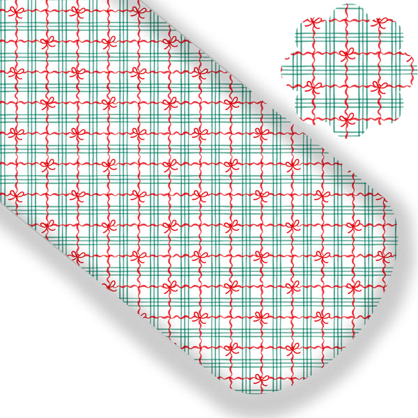 Christmas Present Plaid Premium Faux Leather