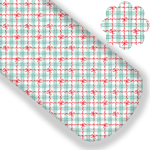 Christmas Present Plaid Premium Faux Leather