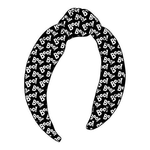 (PREORDER) TOP KNOT HEADBAND-BOO!