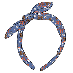 (PREORDER) KNOTTED BOW HEADBAND-NFL-Broncos