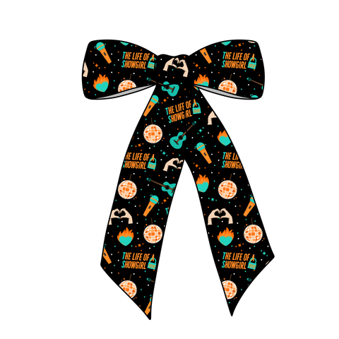 (PREORDER) PRE-TIED LONG TAILS BOW-The Life Of A ShowGirl (Black)