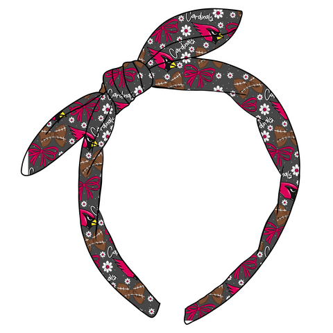 (PREORDER) KNOTTED BOW HEADBAND-NFL-Cardinals