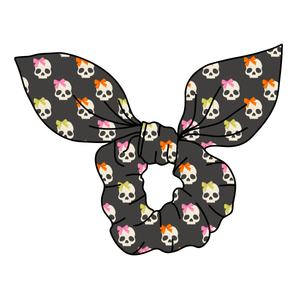 SCRUNCHIE-Coquette Bow Skeletons