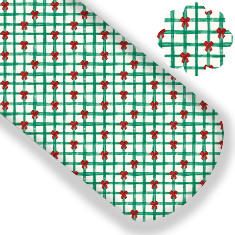 **READY TO SHIP!** Coquette Christmas Plaid Premium Faux Leather