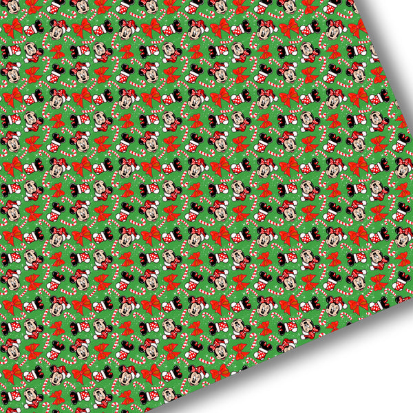 Candy Cane Christmas Min Premium Faux Leather