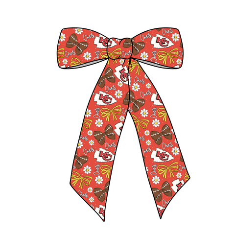 (PREORDER) PRE-TIED LONG TAILS BOW-NFL-Chiefs