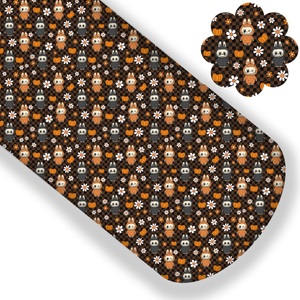 Pumpkin Labubu (Checkers) Premium Faux Leather