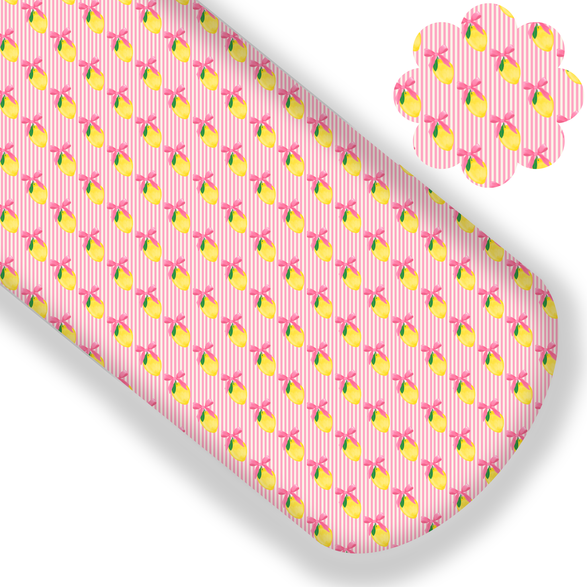 **READY TO SHIP!** Coquette Striped Lemons Premium Faux Leather