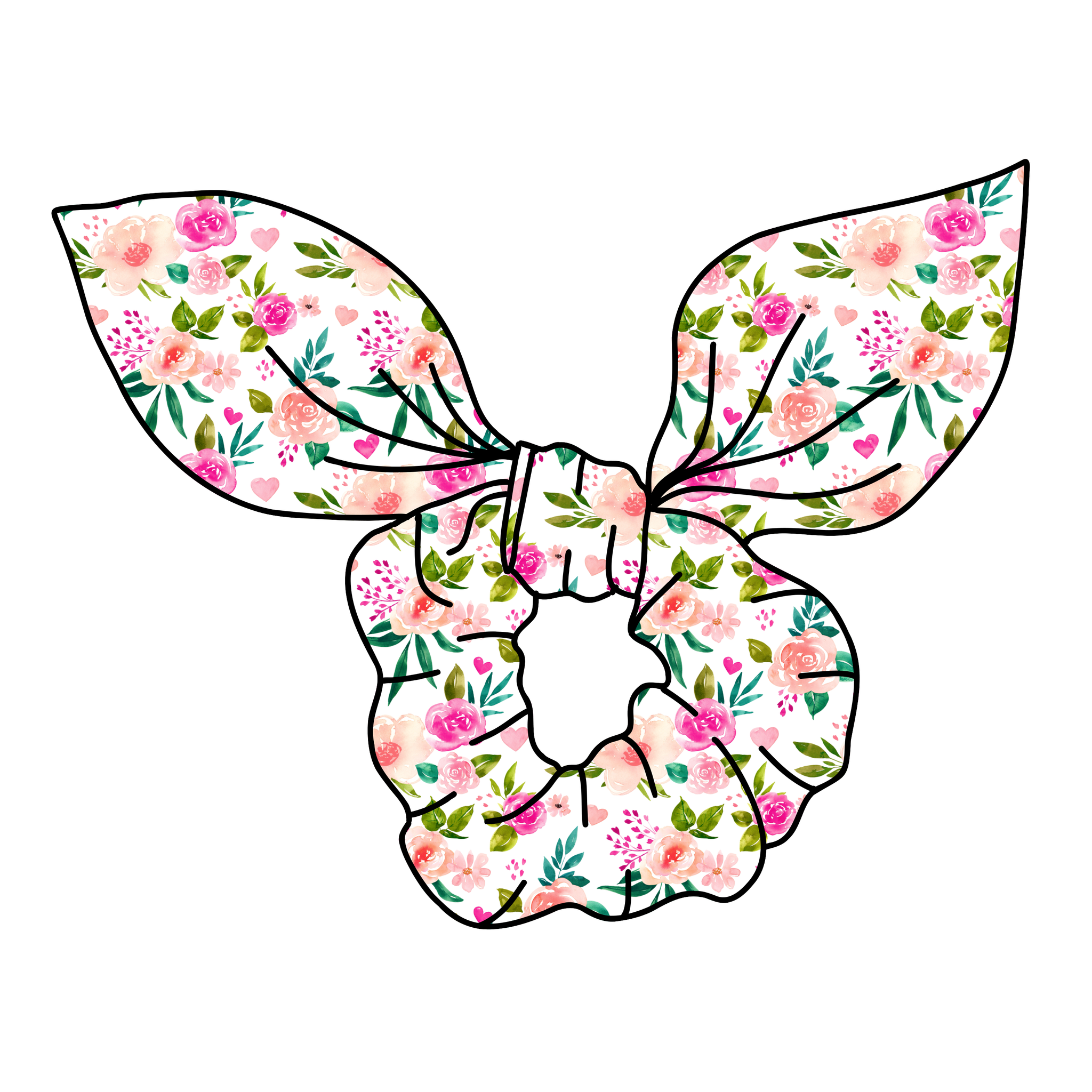 (PREORDER) SCRUNCHIE-Heart Floral