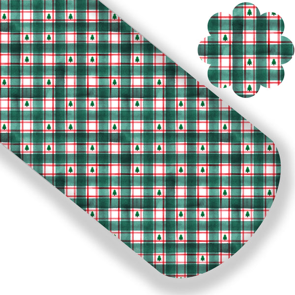 Christmas Tree Plaid Premium Faux Leather