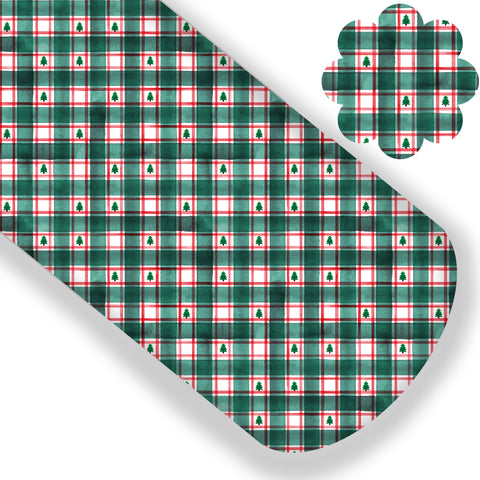 Christmas Tree Plaid Premium Faux Leather