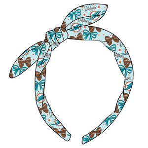 (PREORDER) KNOTTED BOW HEADBAND-NFL-Dolphins