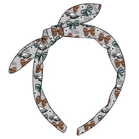 (PREORDER) KNOTTED BOW HEADBAND-NFL-Eagles