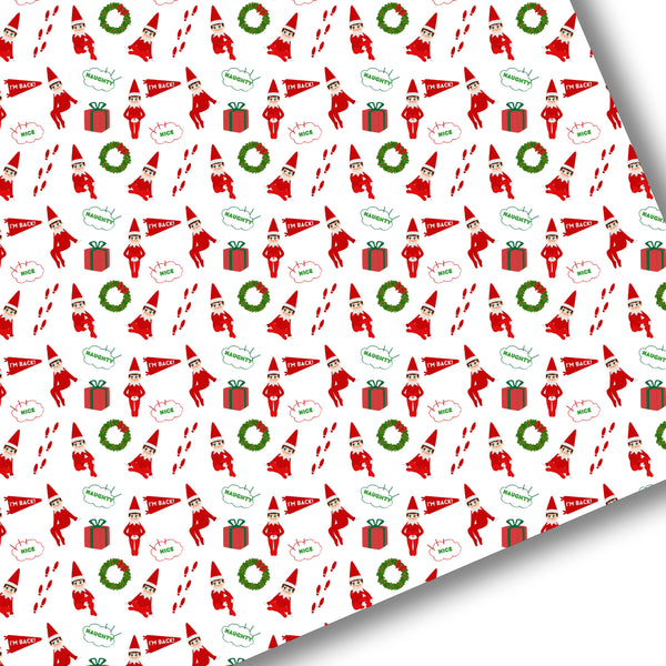 Naughty Or Nice Elf On The Shelf Christmas Premium Faux Leather